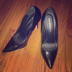 Black Snakeskin Pump 7.5